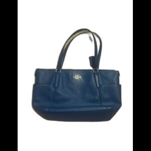 Coach Pebbled Leather Tote Bag in Teal/Blue